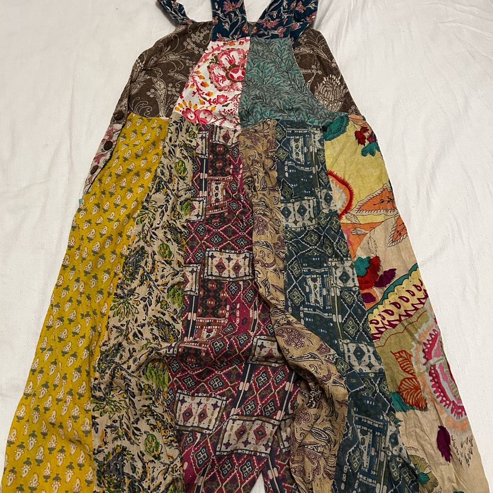 Blue Sky Multicolor Patchwork Trousers - image 3